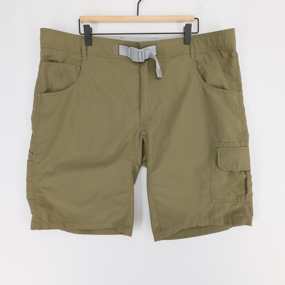 Gramicci Breaks Trail Cargo Shorts Mens XXL Olive Green Belted Nylon Hiking